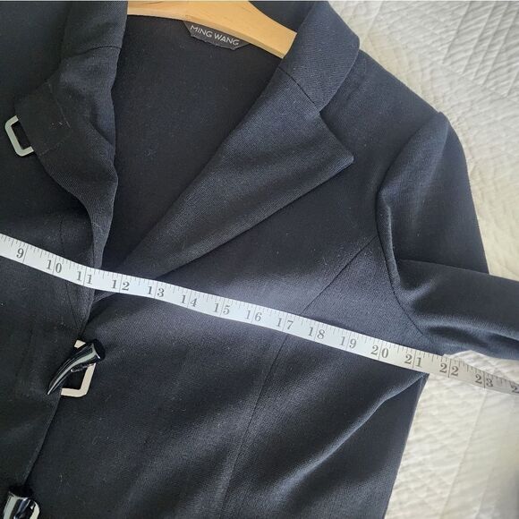 Ming Wang horn hook shoulder pads blazer cardigan - Picture 12 of 16